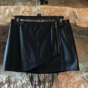 Free People vegan black mini skort/skirt
